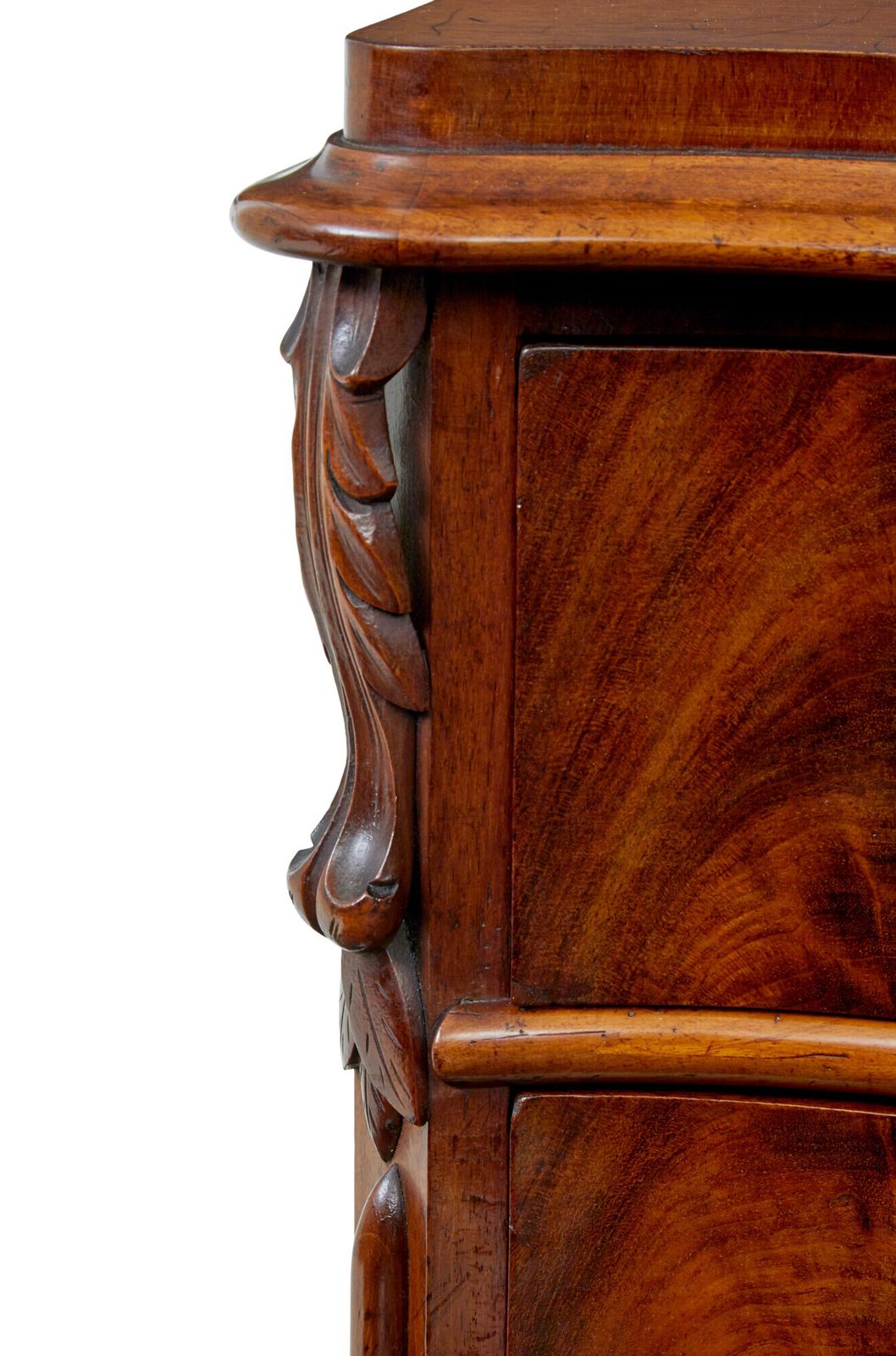 photo furniture 19th Century Swedish Serpentine Mahogany Chest Of Drawers
