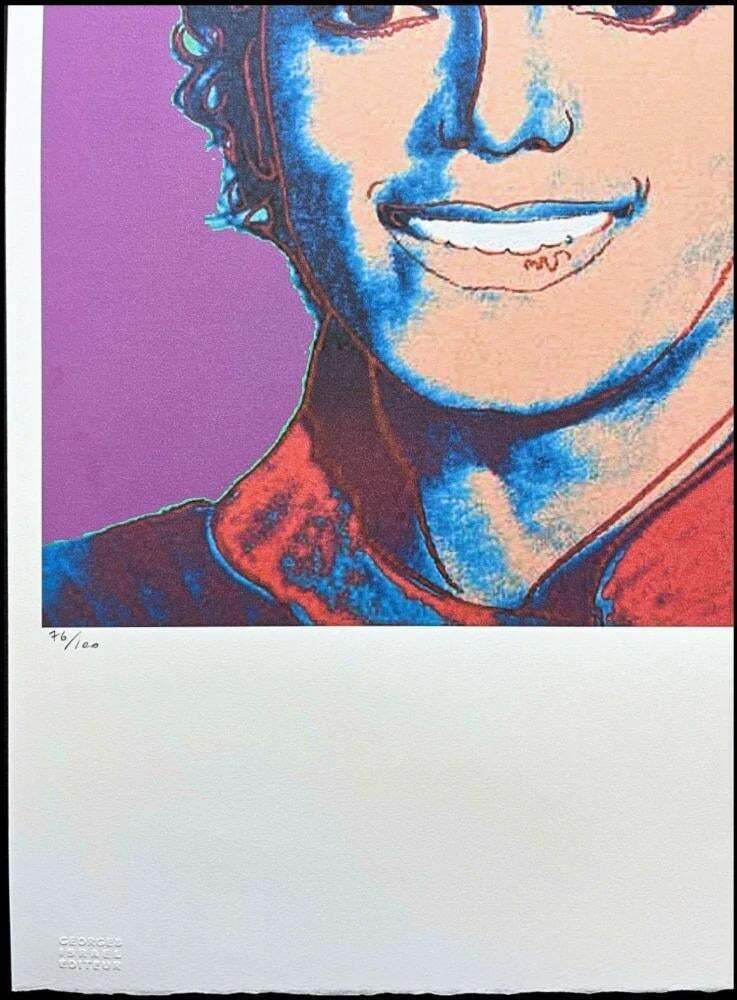 After Andy Warhol, Michael Jackson Dark Pink , 1980s, Lithograph photo for sale