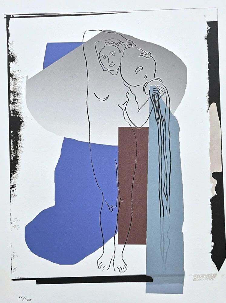 After Andy Warhol, Aphrodite   Blue, 1980s, Lithograph photo Art