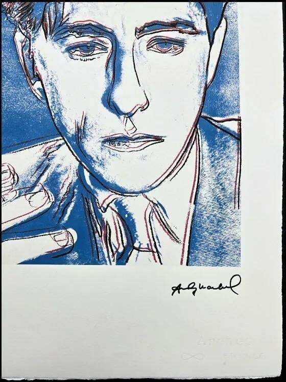 After Andy Warhol, Jean Cocteau, 1980s, Lithograph photo furniture