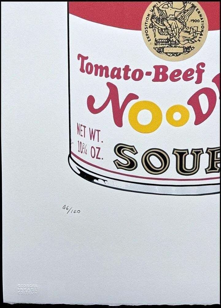 After Andy Warhol, Campbell's Soup Noodle, 1980s, Lithograph photo Art