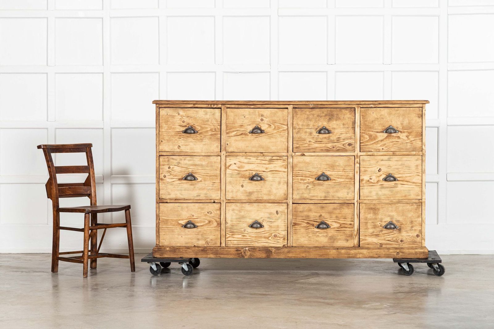 Large 19thc English Pine Haberdashery Drawers photo for sale