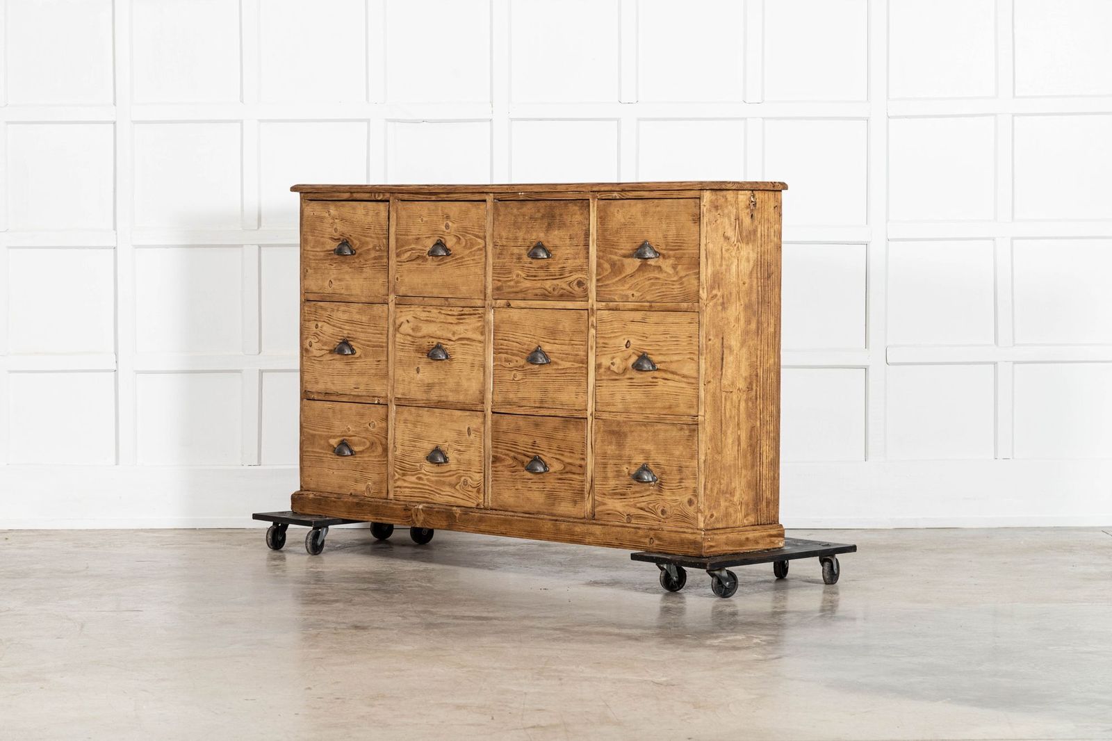 Large 19thc English Pine Haberdashery Drawers photo Furniture