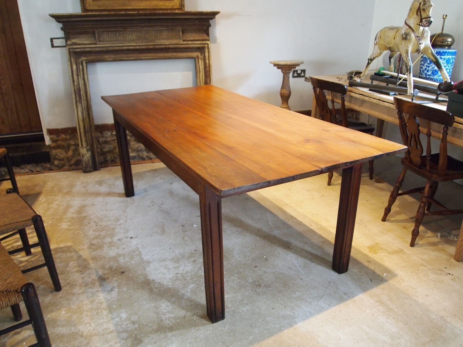 Table Stunning Refectory Farmhouse French Cherry Wood C1870