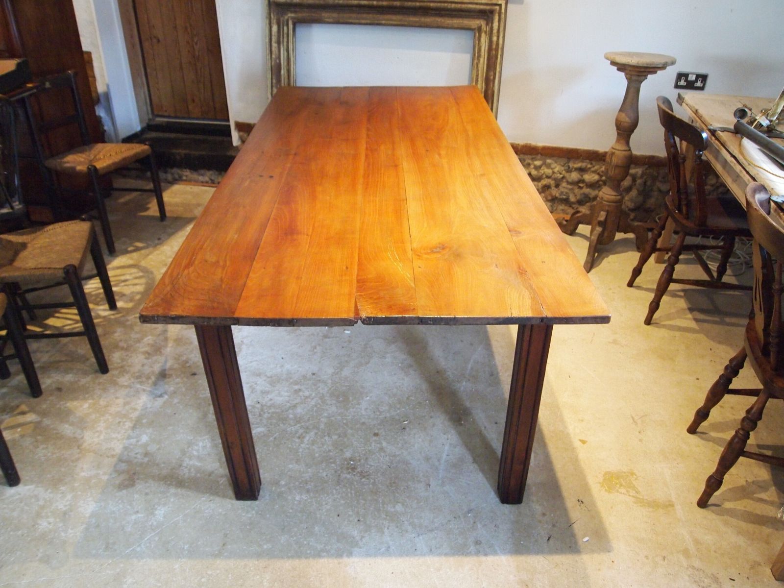 Table Stunning Refectory Farmhouse French Cherry Wood C1870 photo for sale