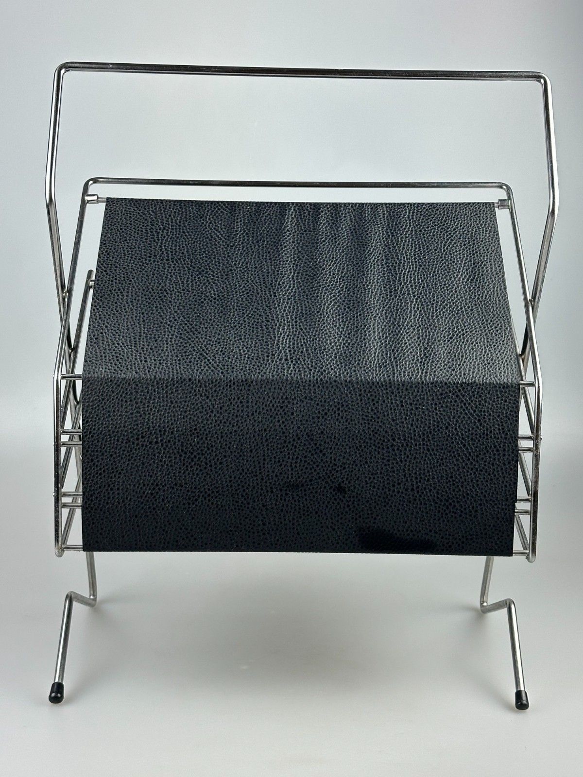 photo furniture 60s 70s Newspaper Holder Magazine Rack Metal Plastic Space Age