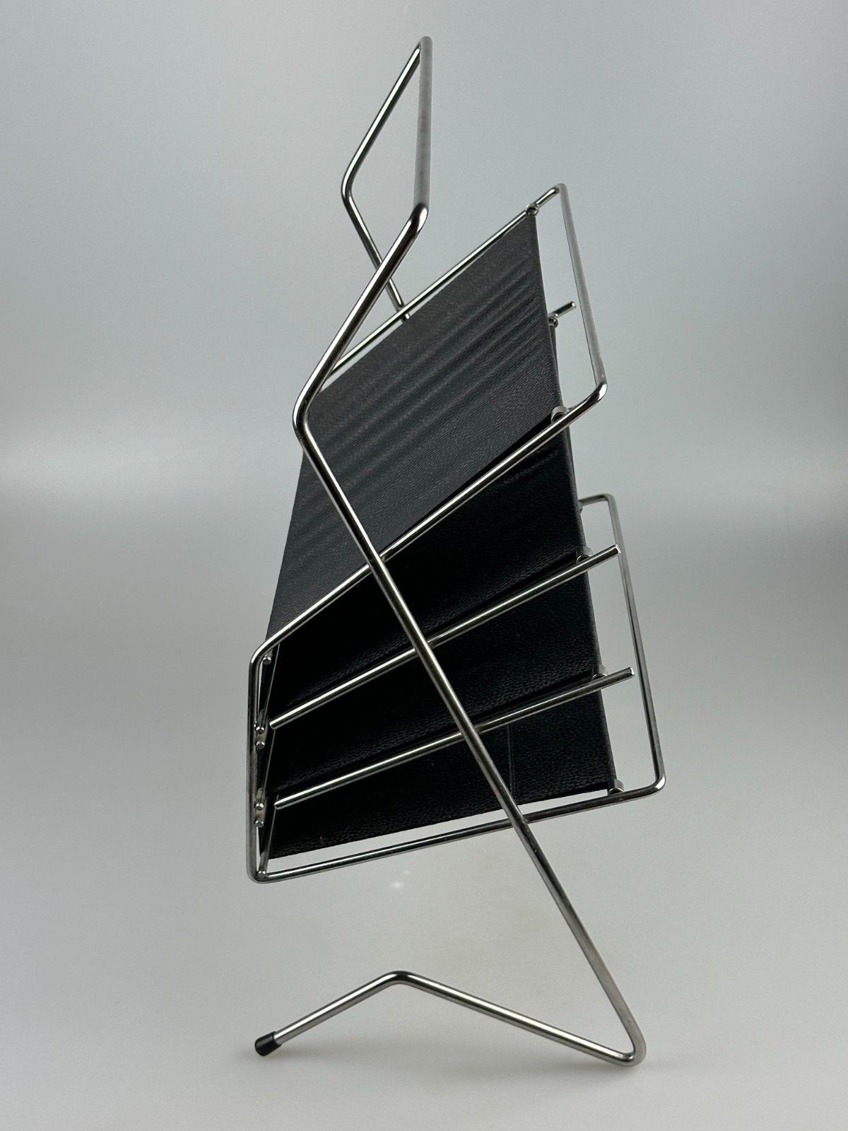 photo for sale 60s 70s Newspaper Holder Magazine Rack Metal Plastic Space Age