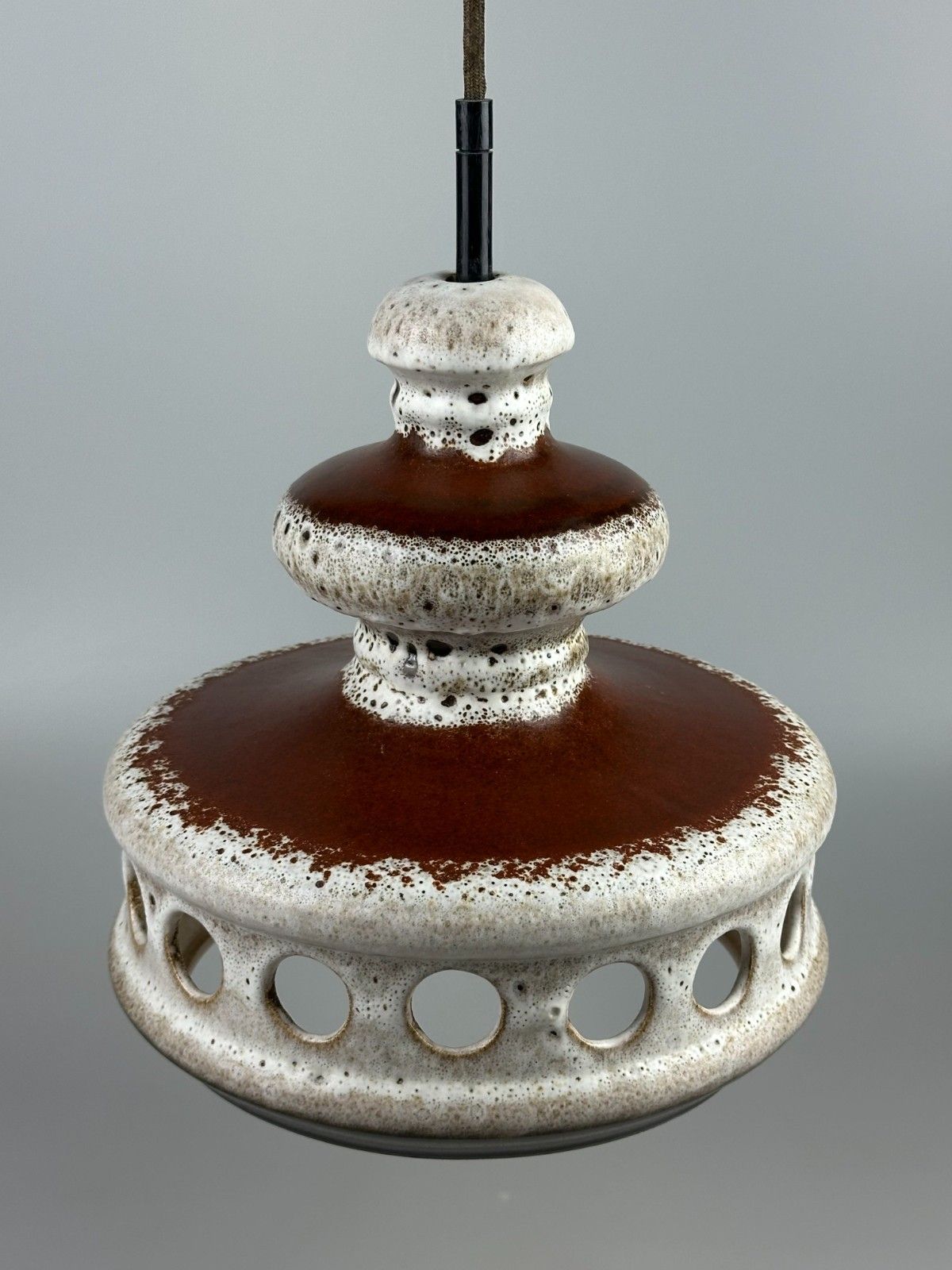 60s 70s Ceramic Ceiling Light Fixture Pendant Mid Century Design photo for sale