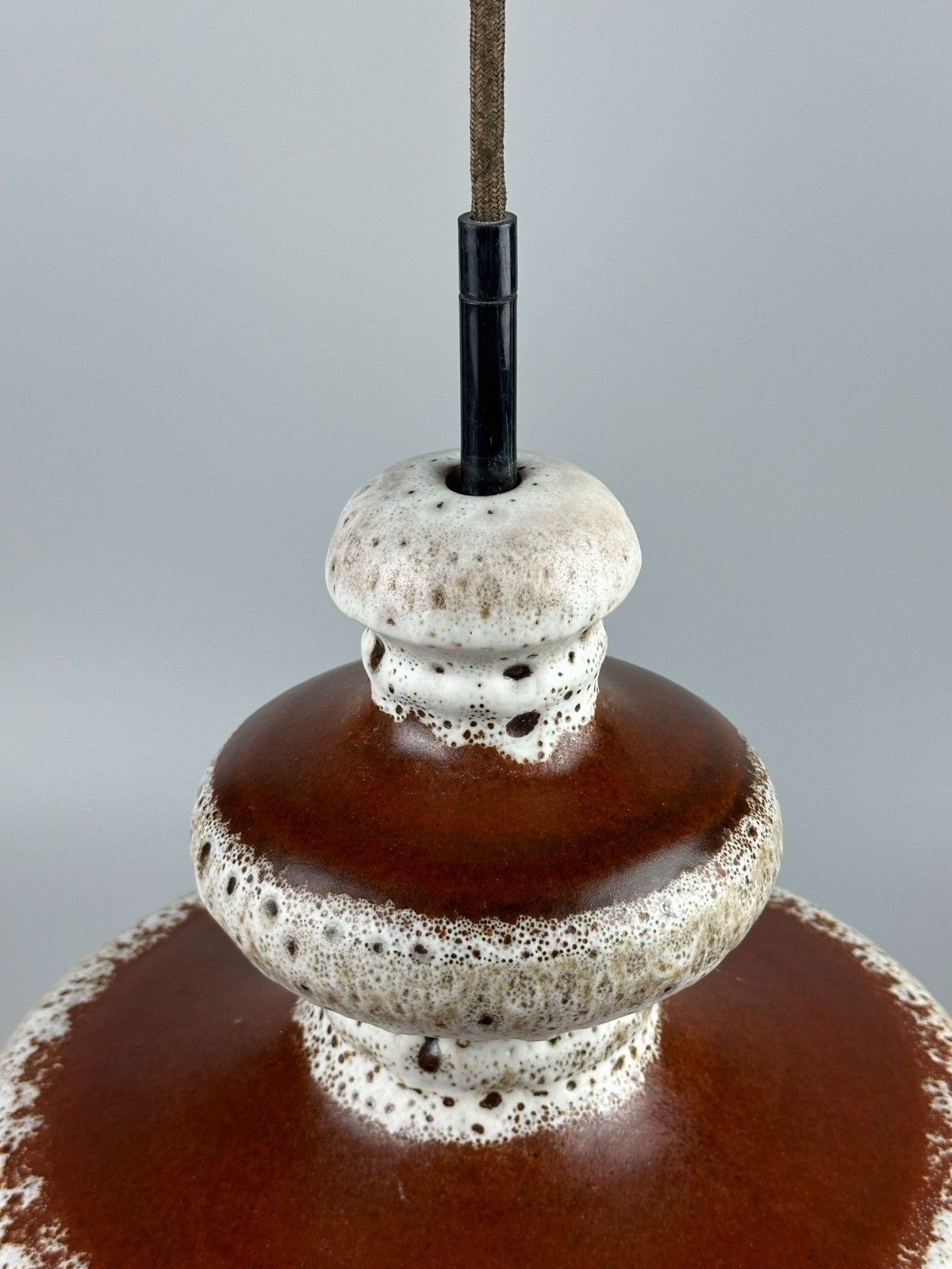 60s 70s Ceramic Ceiling Light Fixture Pendant Mid Century Design photo vinterior
