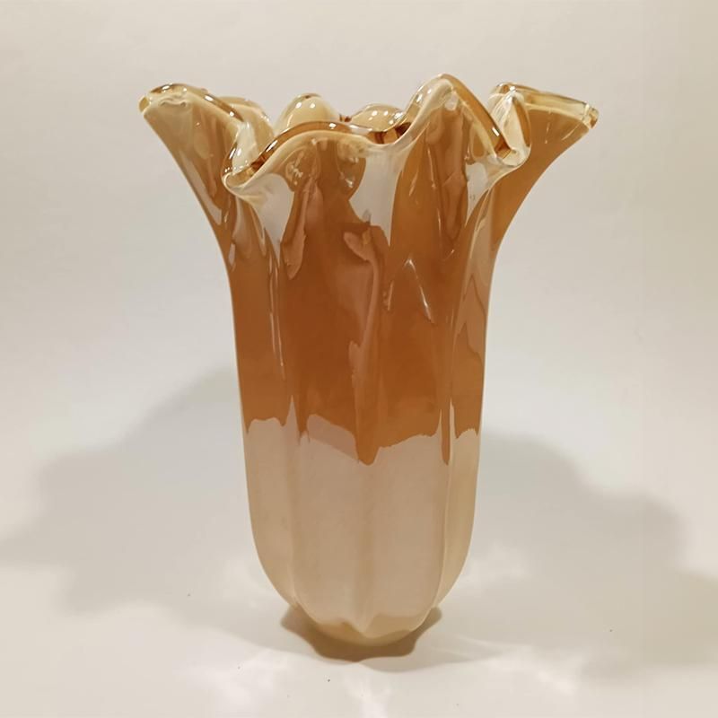 Stunning Jacketed Vase In Hand Worked Murano Glass. Made In Italy. photo furniture