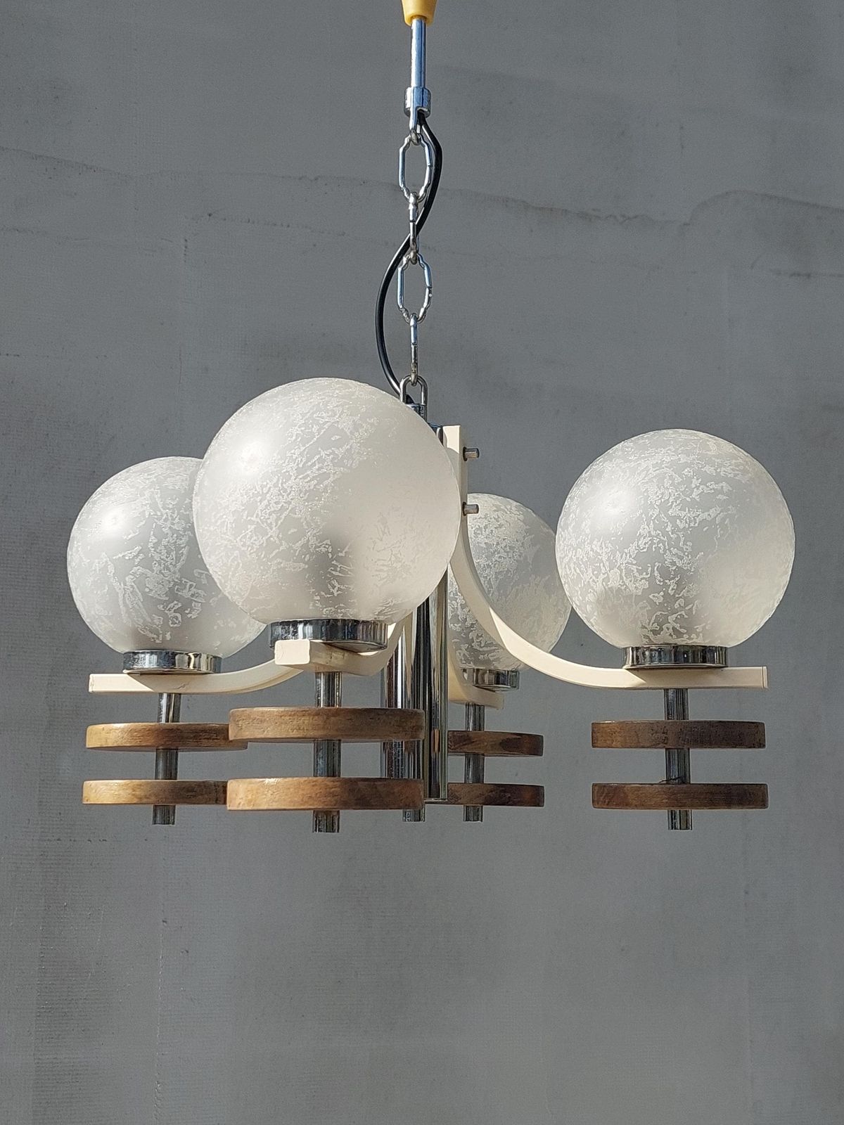 Sputnik Chandelier, Space Age Chandelier, Retro Chandelier, Retro Lighting, Mid Century Pendant Lamp, Mcm, Geometrical Atomic Light, 1970's