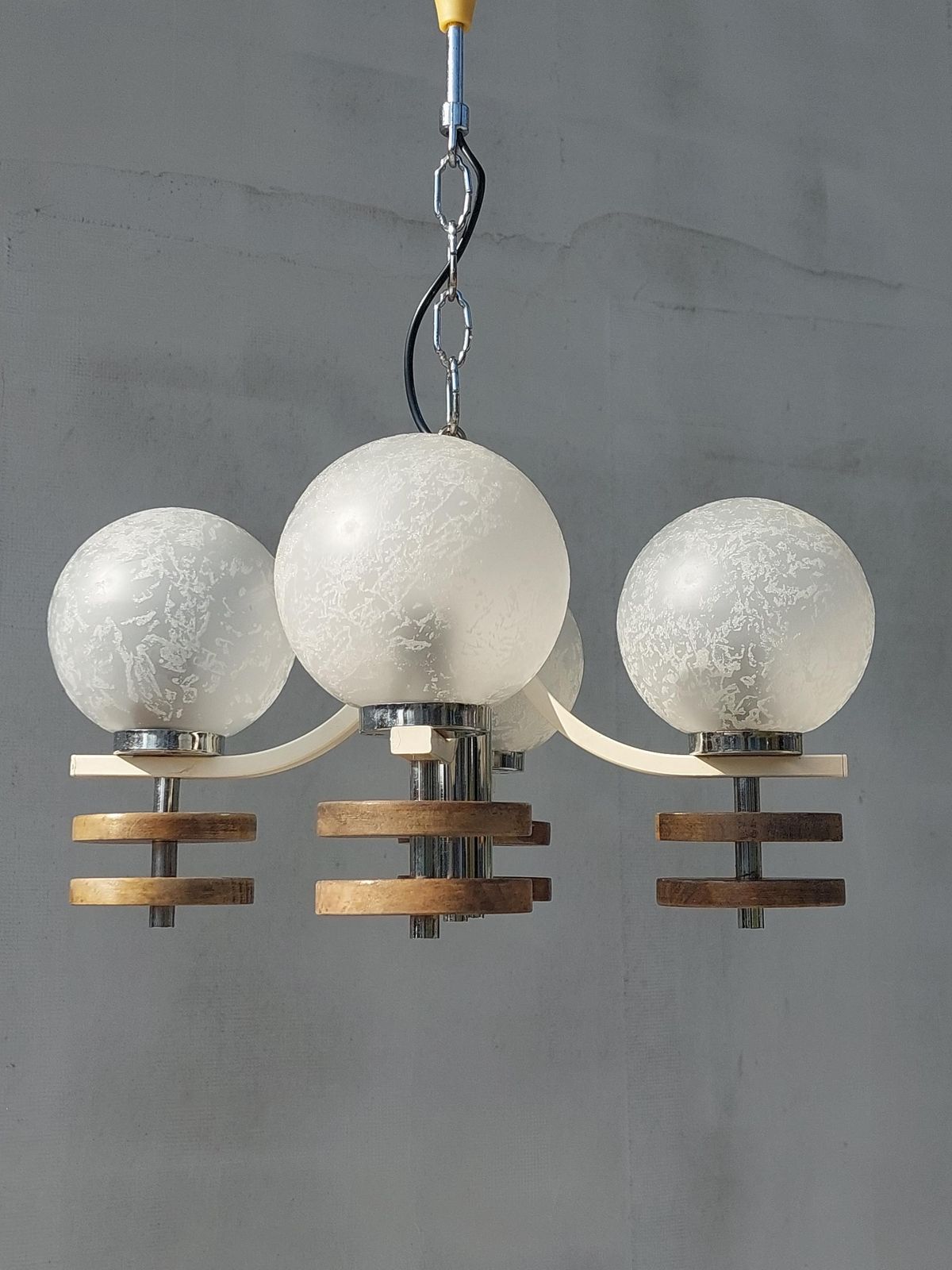 Sputnik Chandelier, Space Age Chandelier, Retro Chandelier, Retro Lighting, Mid Century Pendant Lamp, Mcm, Geometrical Atomic Light, 1970's photo vinterior
