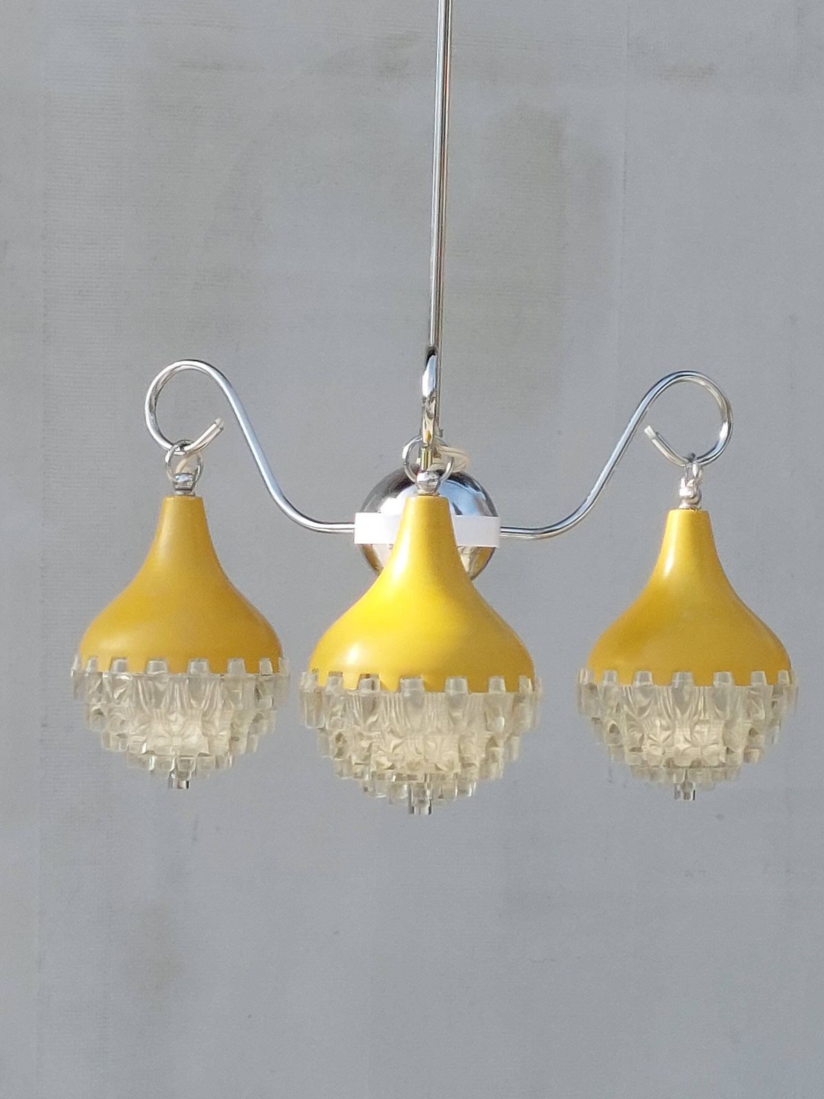 Retro Pendant Lamp /Retro Ceiling Light/Space Age Pendant Lamp/Space Age Chandelier/Mcm Pendant Lamp/Vintage Chandelier/Pineapple Shape/70's