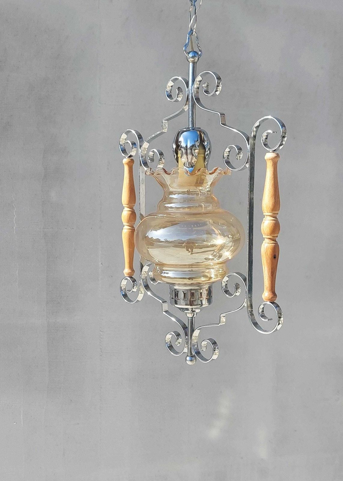 Vintage Chandelier, Vintage Hanglamp, Mid-Century Modern Chandelier, Mid-Century Hanglamp, Italiaanse Hanglamp, Italië, jaren 1970 photo vintage