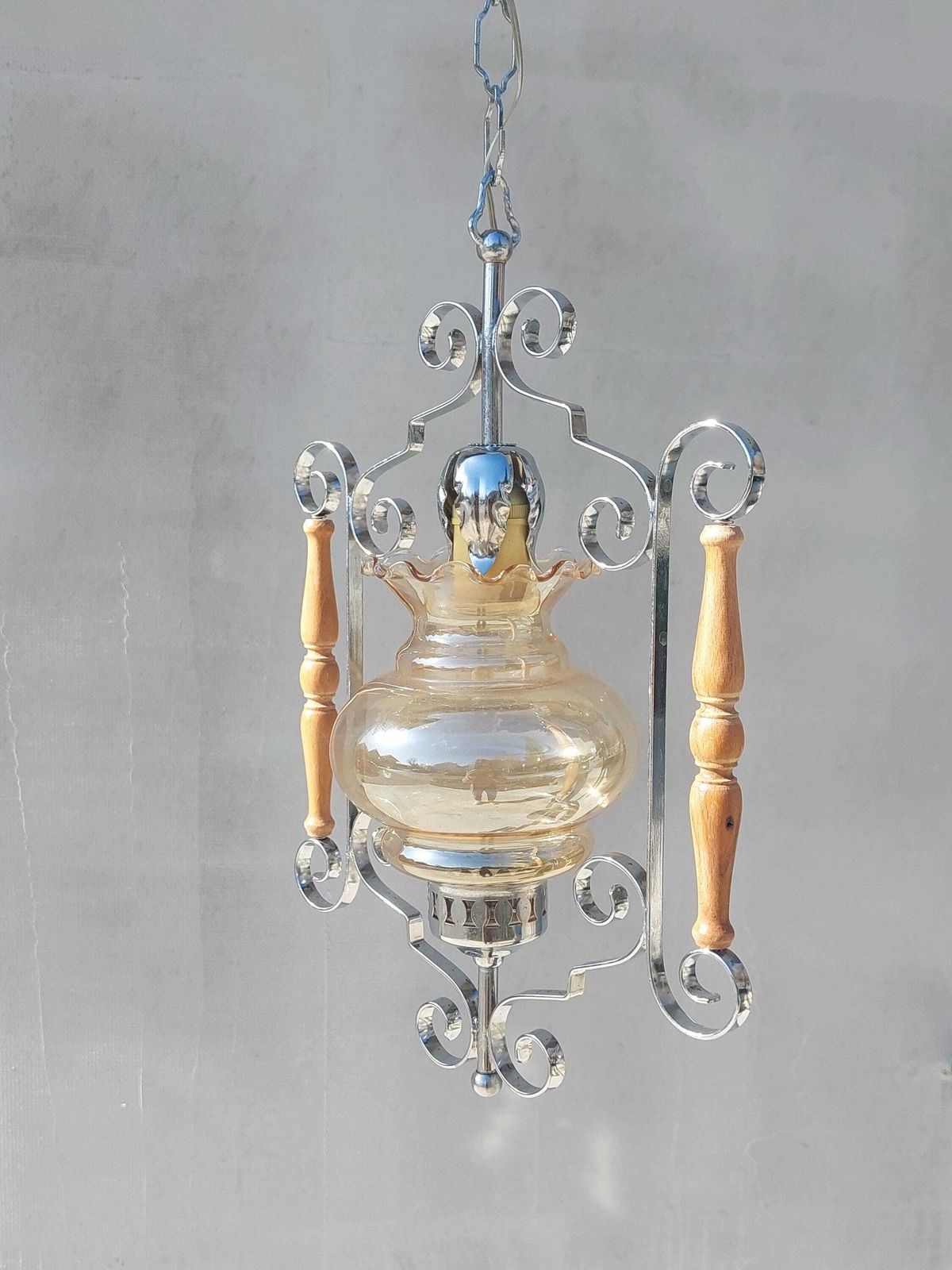 photo for sale Vintage Chandelier, Vintage Pendant Light, Mid Century Modern Chandelier, Mid Century Hanging Light, Italian Pendant Lamp, Italy, 1970's