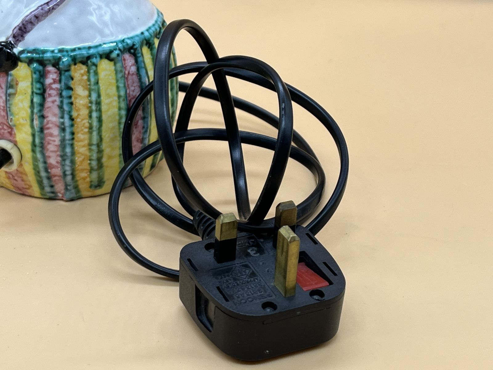 Mid Century Modern Fratelli Fanciullacci Pottery Italy Table Lamp. Pat Tested 3/6/25. photo 95.0