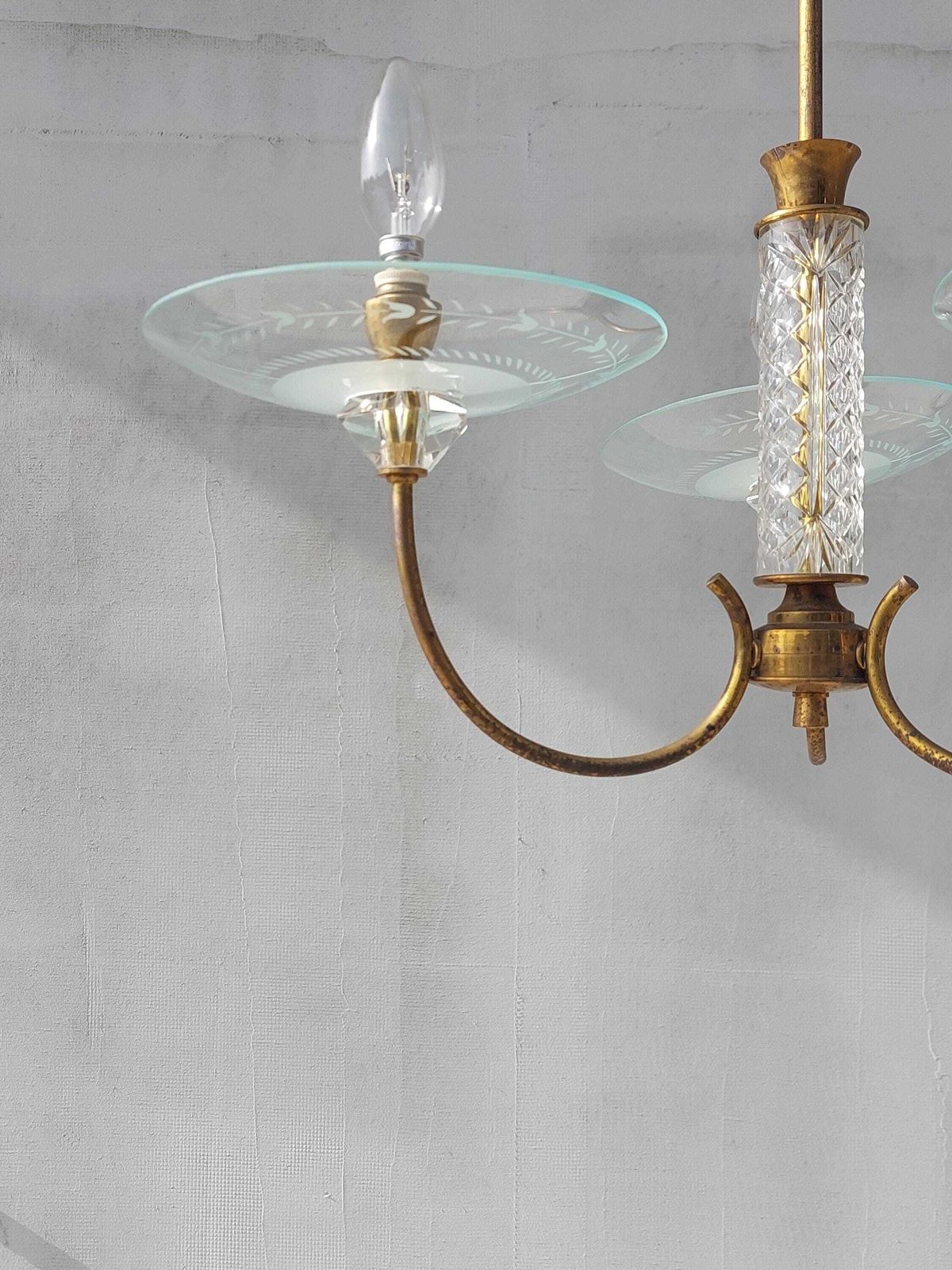 photo furniture Ceiling Light Attributed To Pietro Chiesa For Fontana Arte, Vintage Chandelier, Fontana Arte, Pietro Chiesa, Art Deco, Italy, 1940s