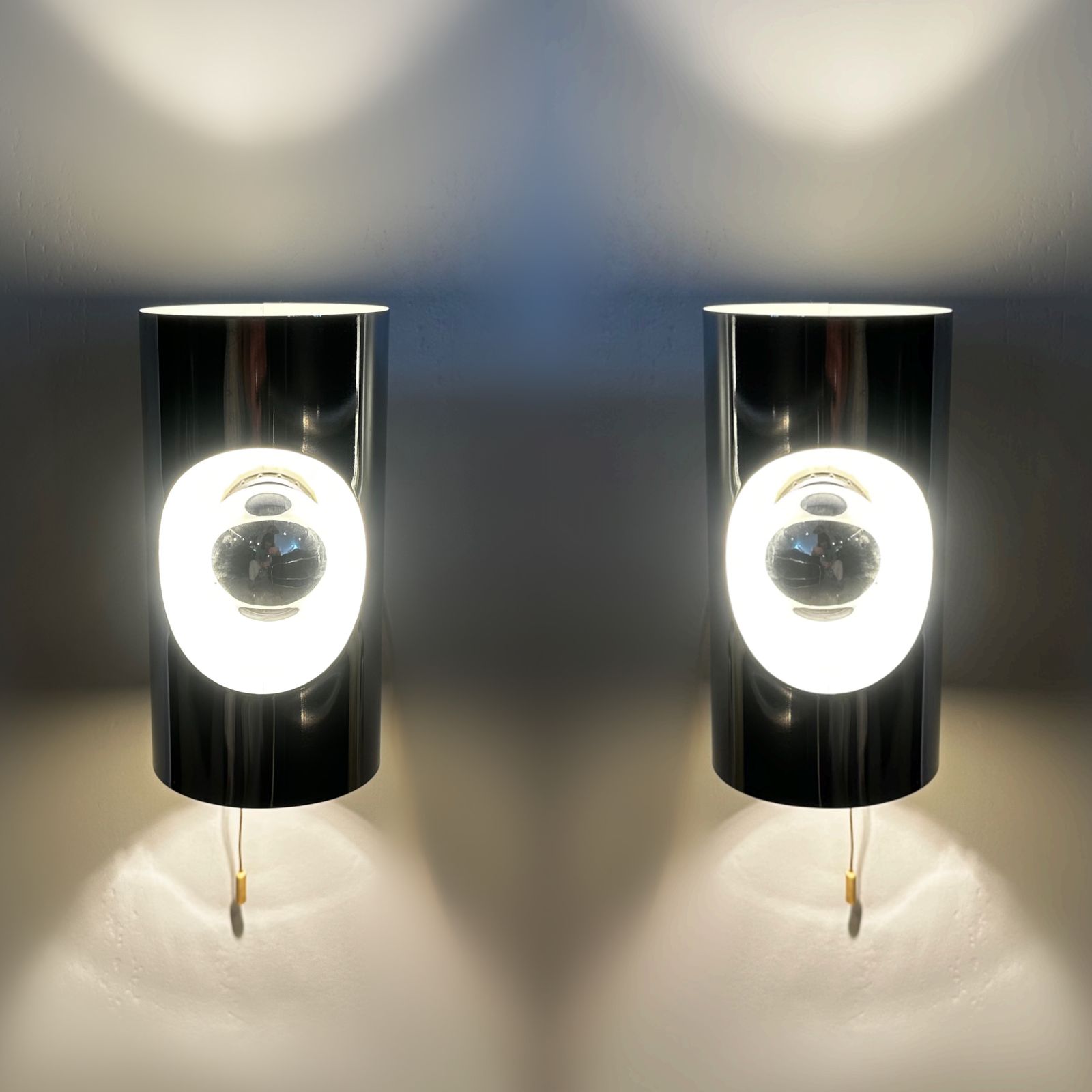 Pair Of Chrome Wall Lights By Philippe Rogier For Prova Denmark, 1970 photo 345.0