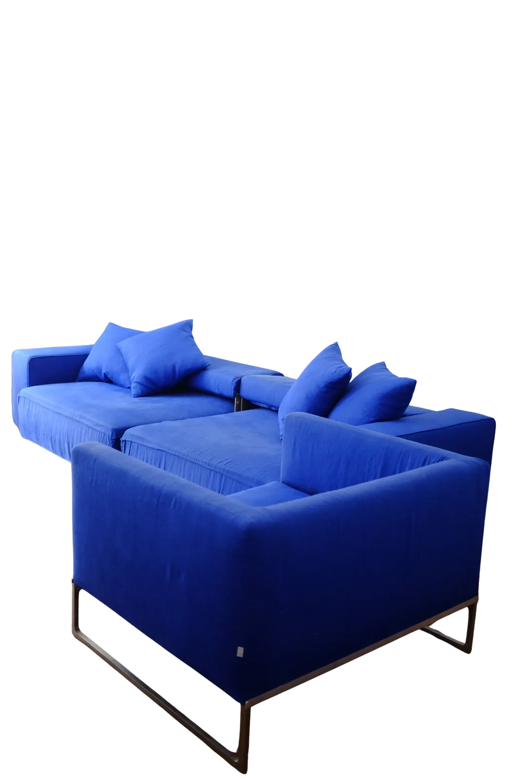 B&B Italia Cobalt Blue ‘Tight’ Modular Sofa By Antonio Citterio
