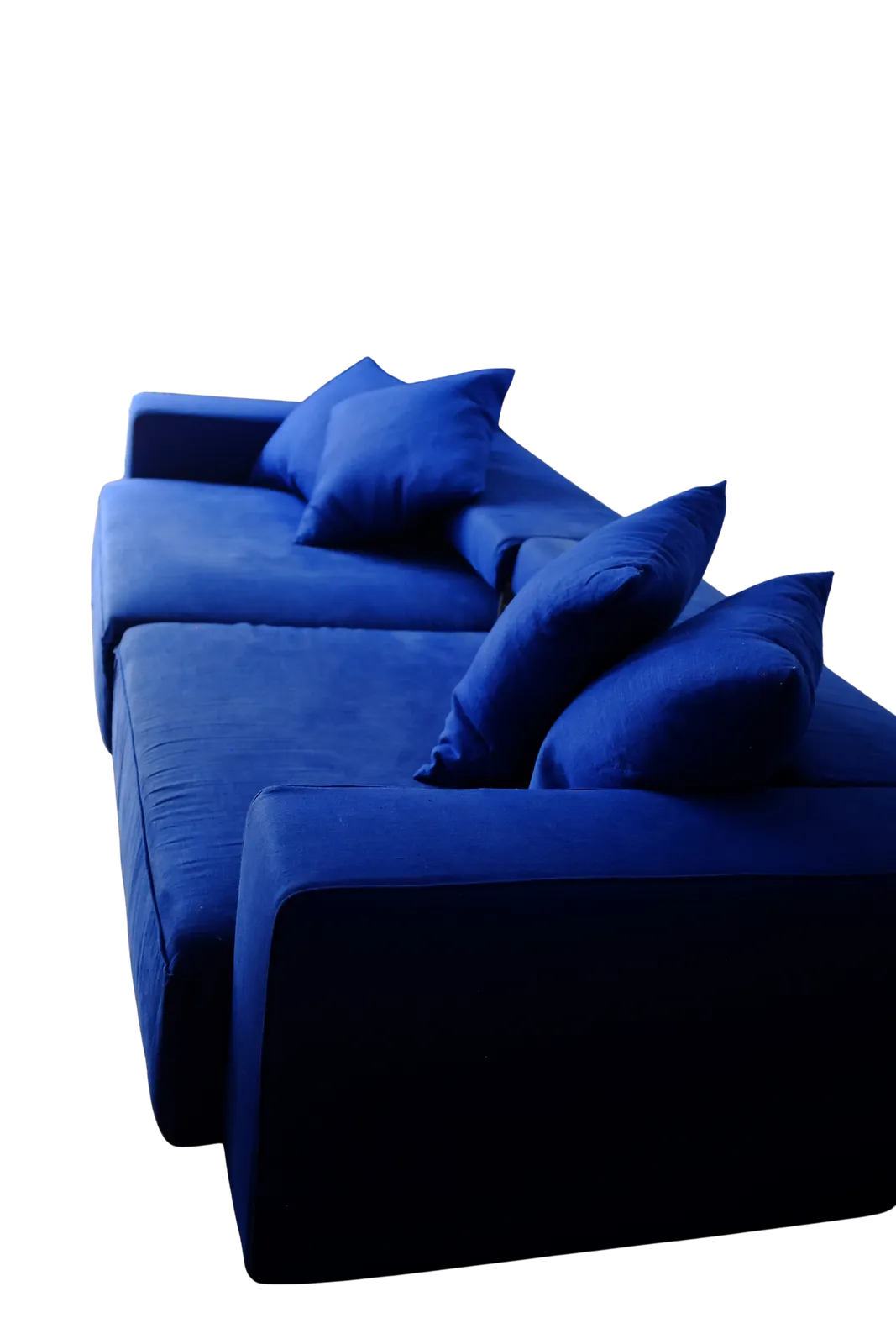 B&B Italia Cobalt Blue ‘Tight’ Modular Sofa By Antonio Citterio photo Furniture