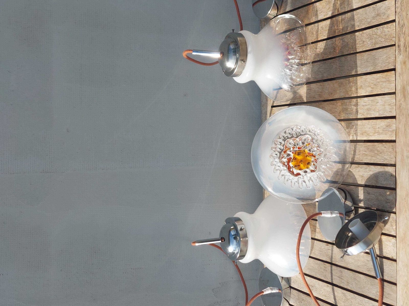 photo for sale 1 Of 3 Vintage Murano Glass Pendant Light / Mazzega Style/ Mcm Murano Glass Lamp / Retro Pendant Light/ Murano Art Glass / Italy /70's