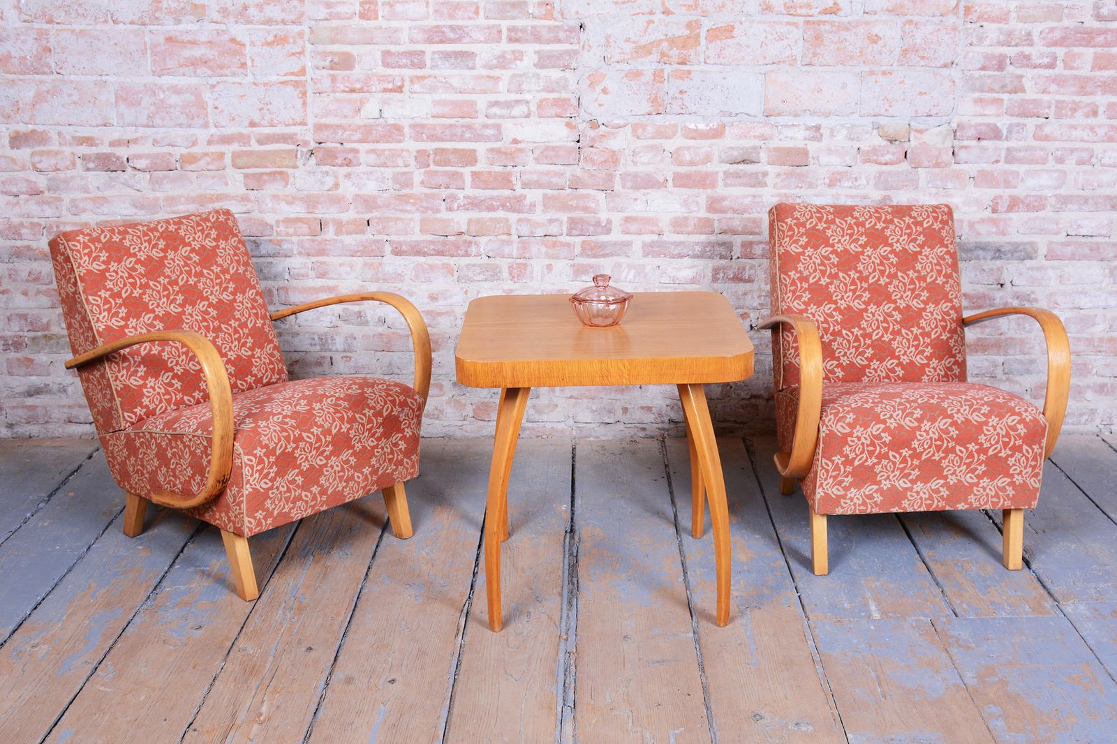 Pair Of Original Art Deco Armchairs, By J. Halabala For Up Závody, Czech, 1930s photo 1000.0