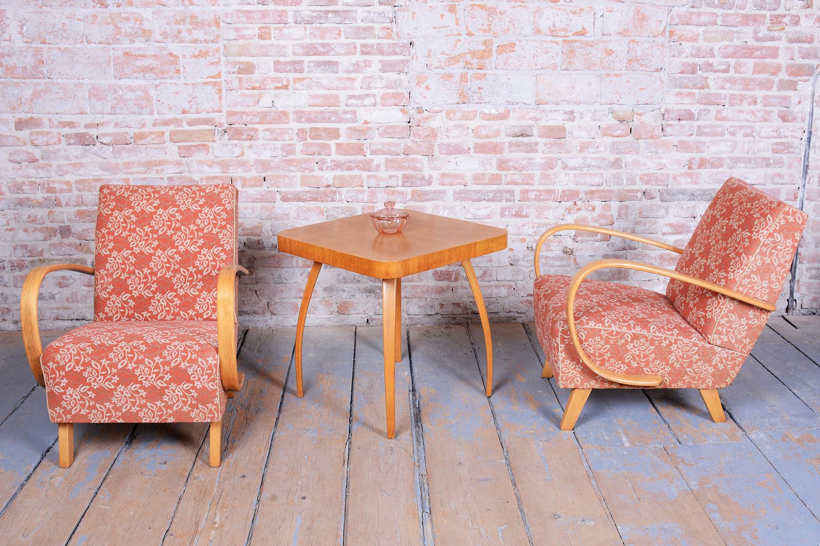 Pair Of Original Art Deco Armchairs, By J. Halabala For Up Závody, Czech, 1930s photo buy