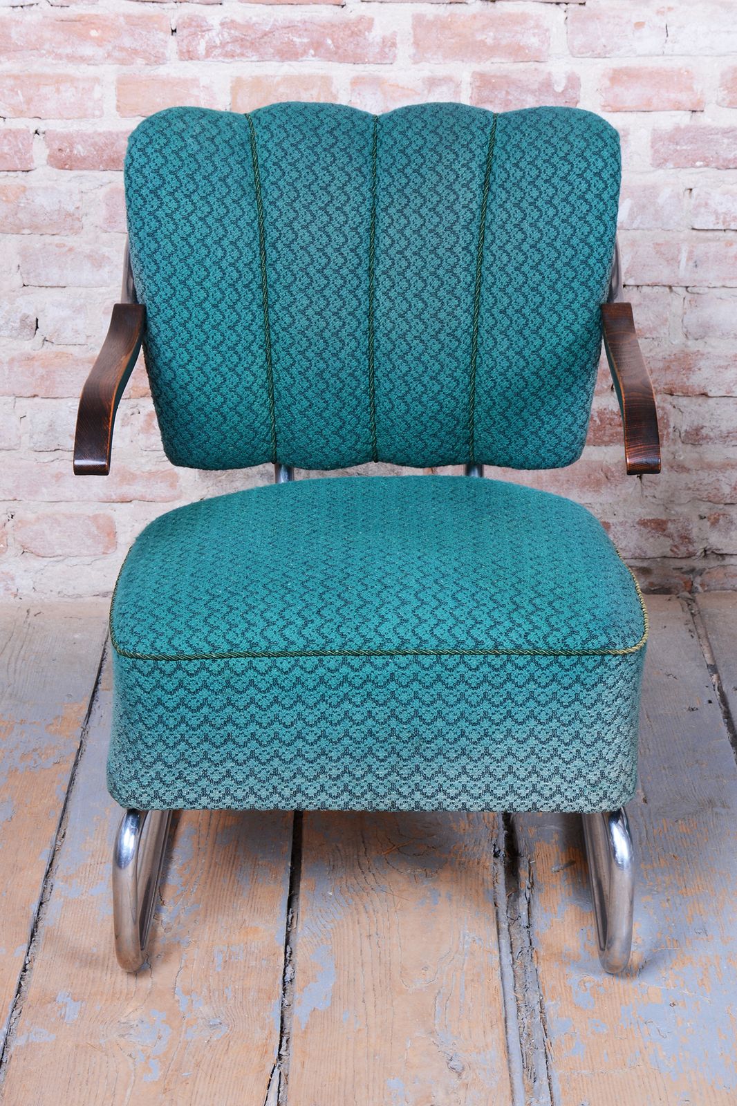 Set Of Two Original Bauhaus Armchairs, By O. Zoufalý, Beech, Czech, 1930s photo furniture