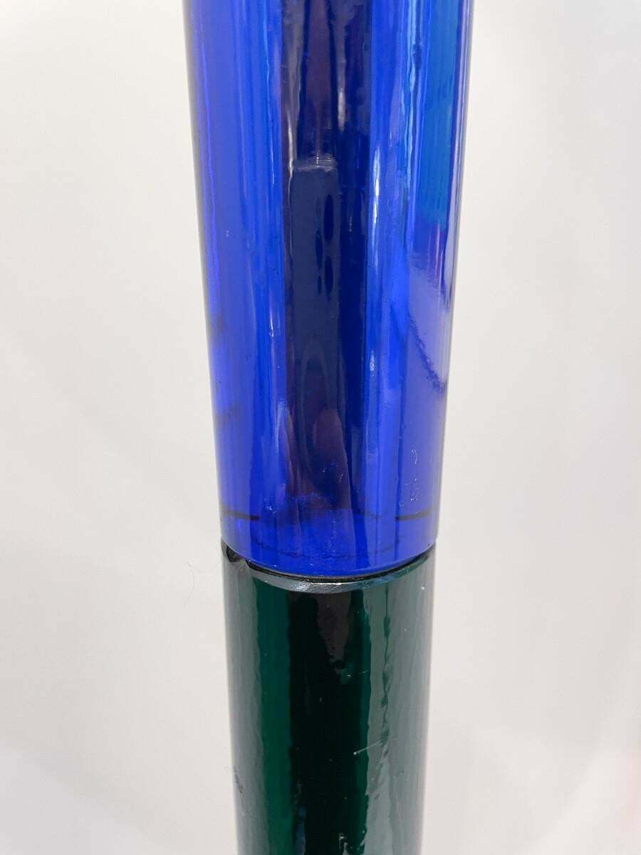 Mid Century Modern Blue And Green Murano Glass Floor Lamp By Fulvio Bianconi photo vinterior