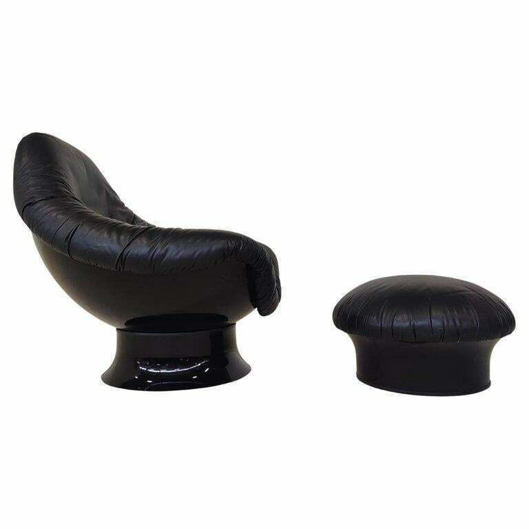 photo for sale Mid Century Modern Rodica Lounge Chair And Ottoman By Mario Brunu, 1970s