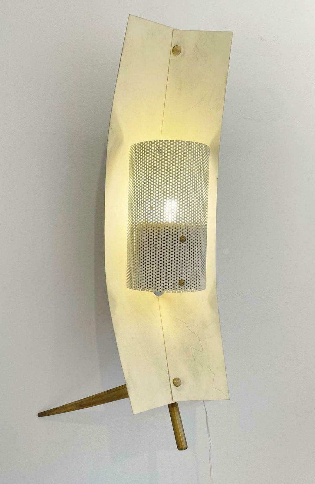 Pair Of Mid Century Modern Table Lamp/Sconce By Gastone Colliva, Italy, 1950s photo for sale