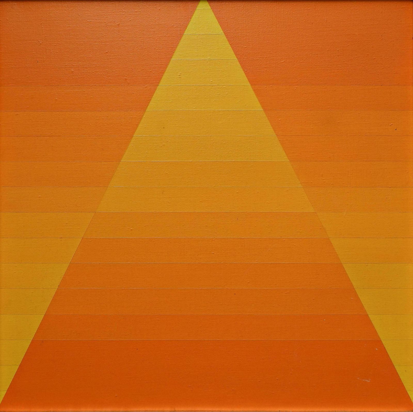 Georges Vaxelaire, Oil On Canvas "Composition Géométrique Orange", 1973, Belgium photo for sale