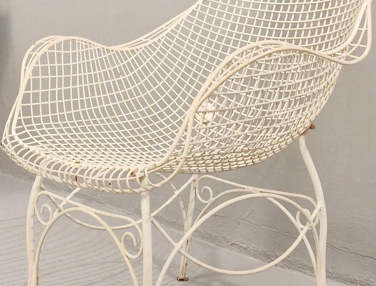 Pair Of Wrought Iron Garden Armchairs Painted, 1950 photo 1593.0