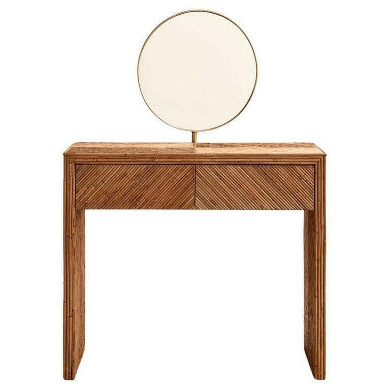 Contemporary Vanity, Bamboo And Glass, Italy photo for sale