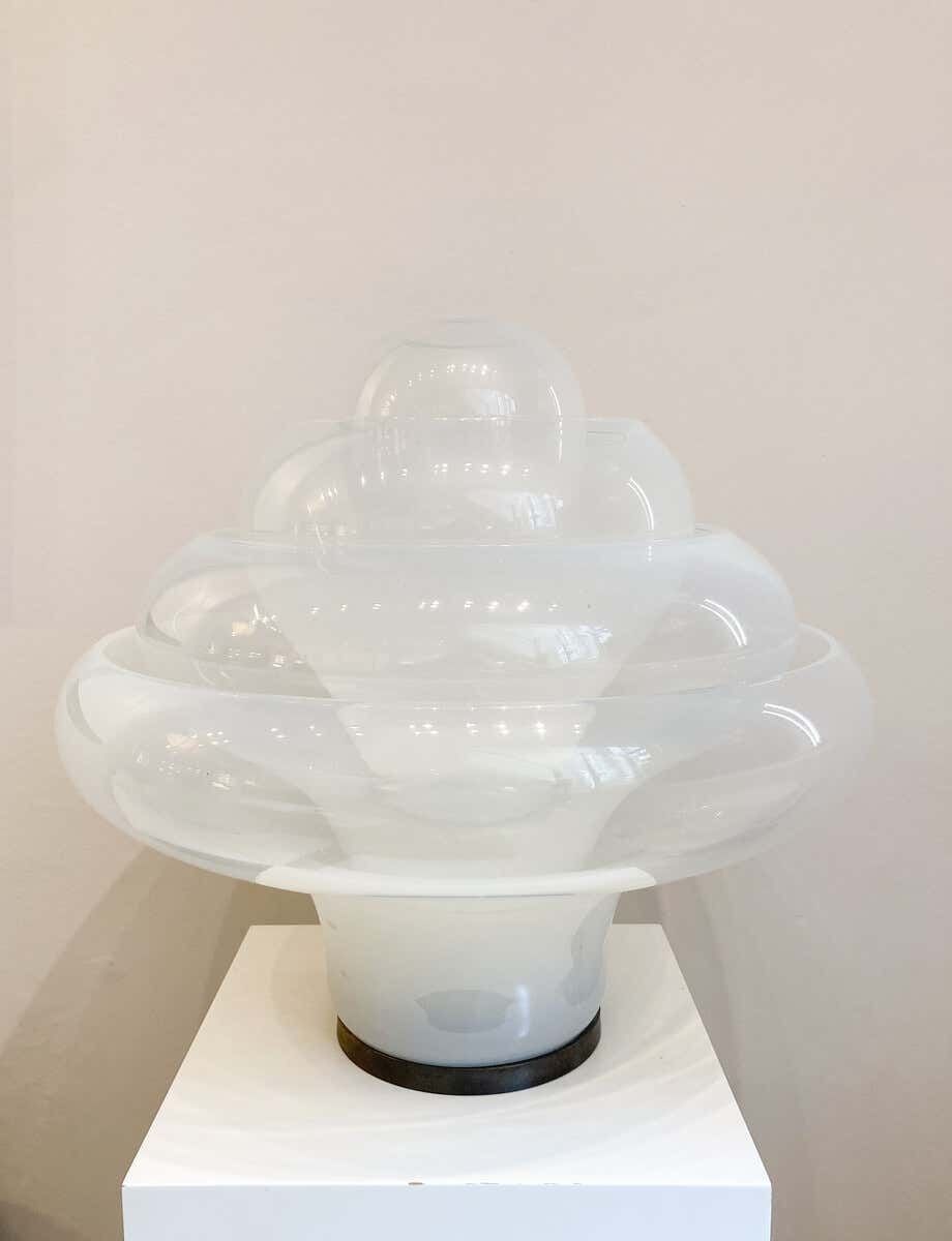 Lotus Table Lamp By Carlo Nason For Mazegga, Murano Glass, Italy, 1960s photo furniture