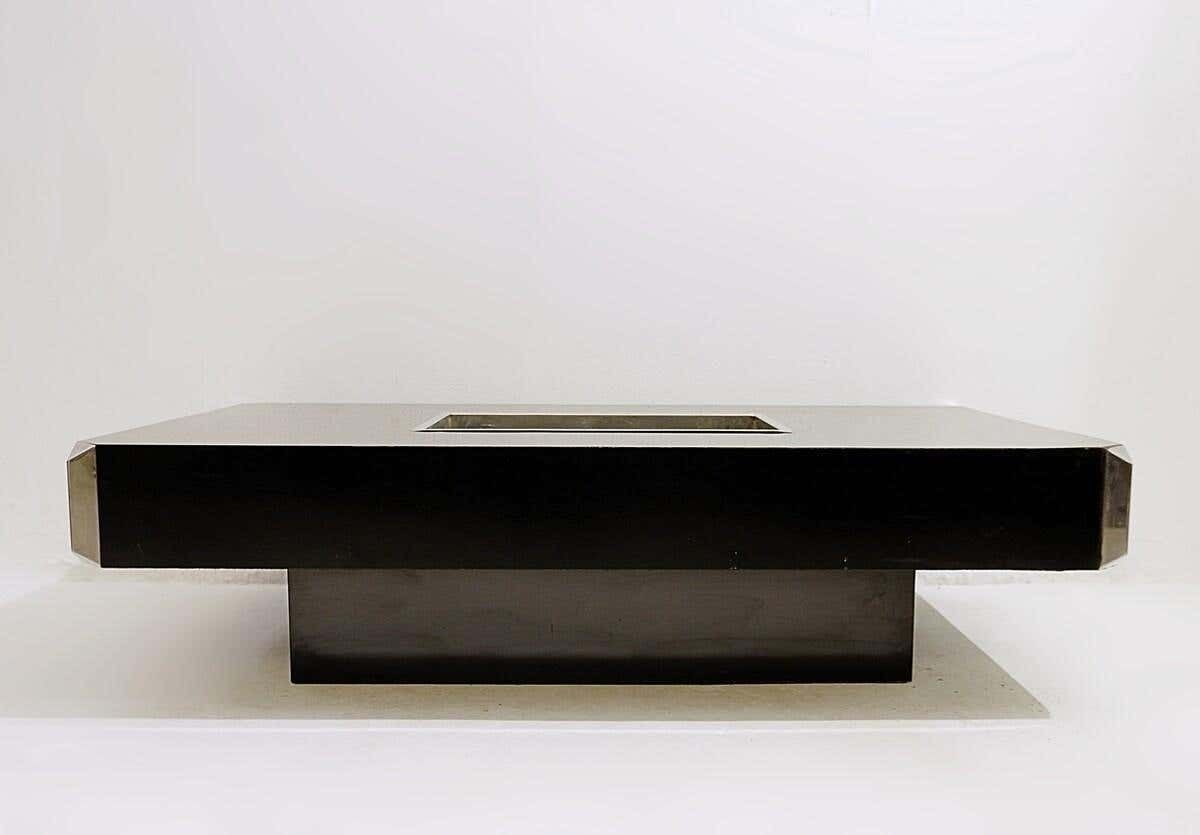 Mid Century Modern "Alveo" Coffee Table By Willy Rizzo For Mario Sabot, 1970s photo vinterior