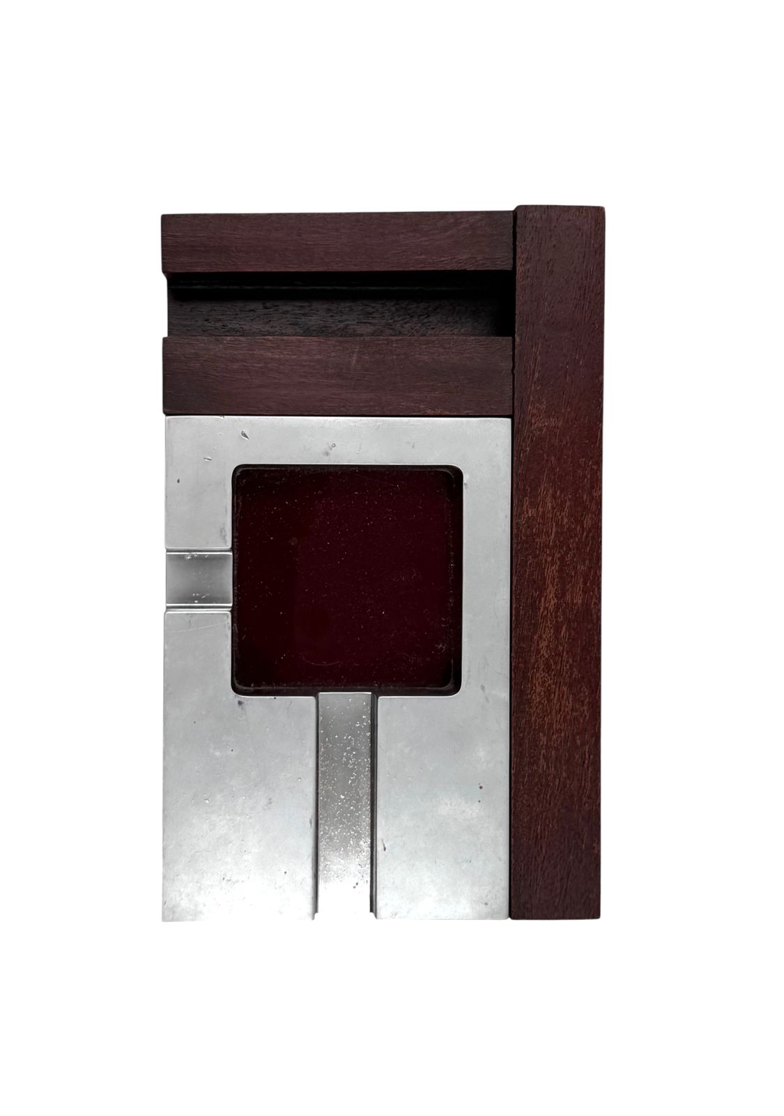 Mid Century Modern Mahogany Ashtray, Alfred Dunhill Italy 1970s photo Home Decor