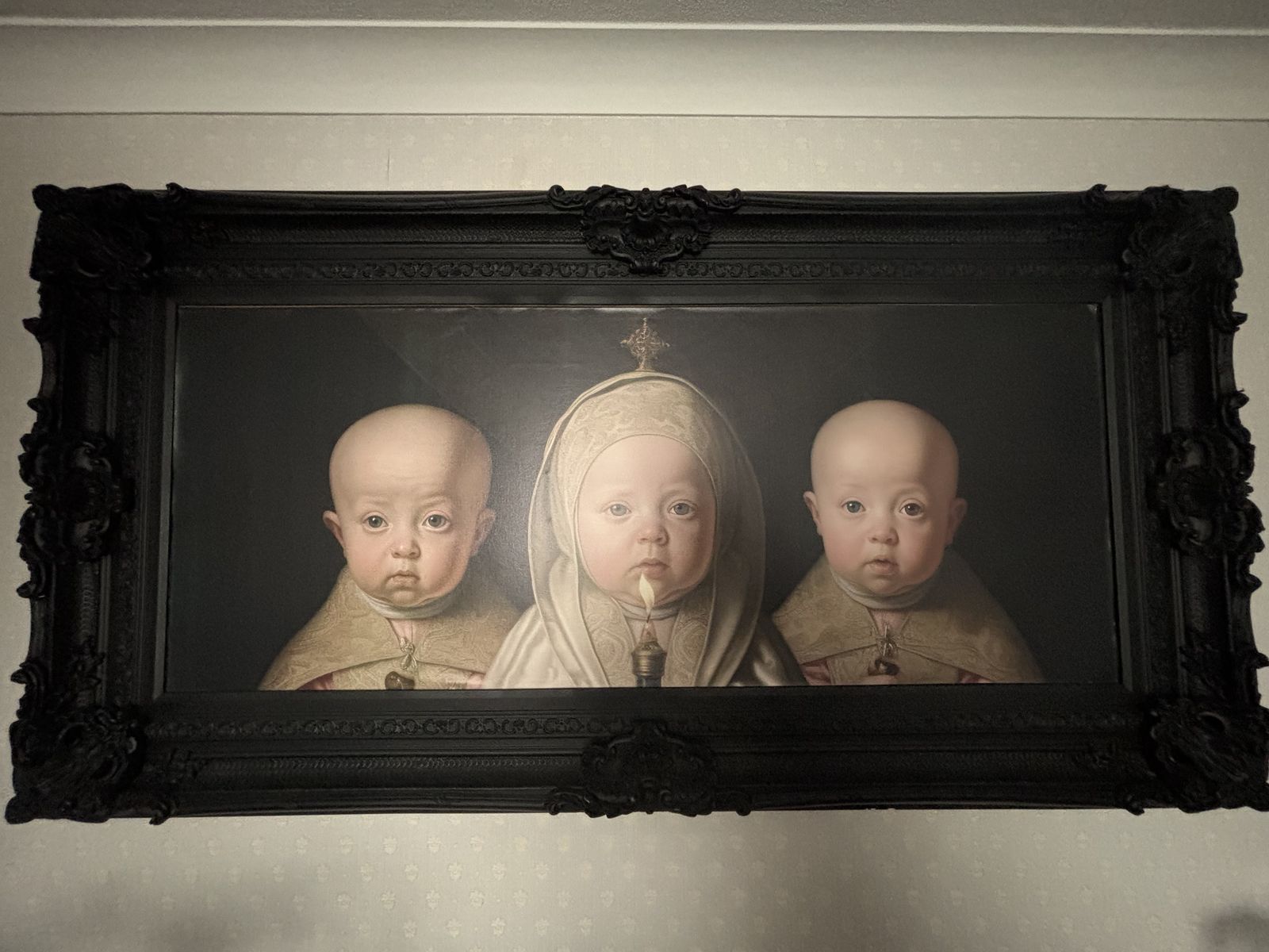Very Large Unique Framed Picture In The Manner Of Vermeer photo furniture
