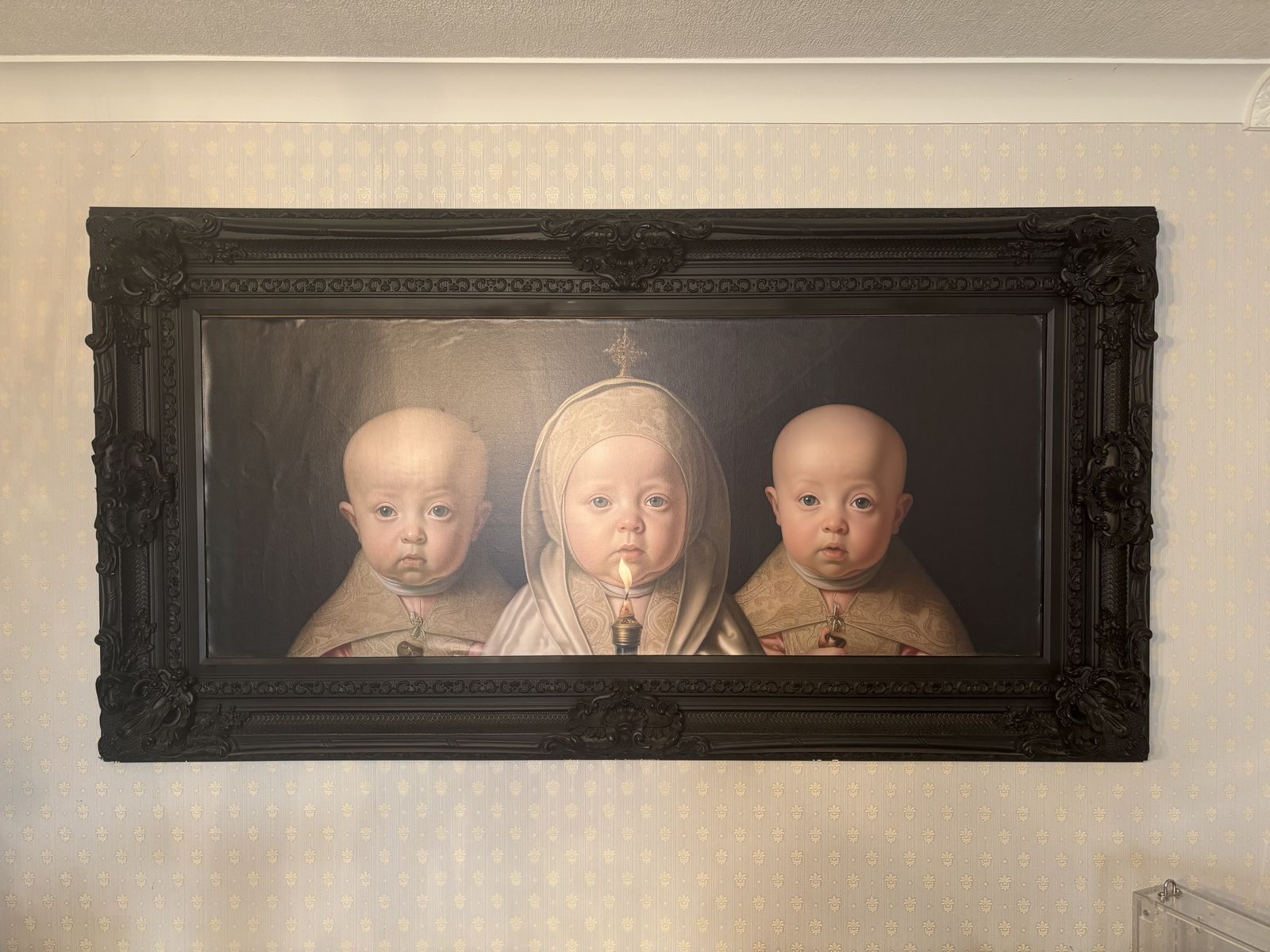 Very Large Unique Framed Picture In The Manner Of Vermeer photo vinterior