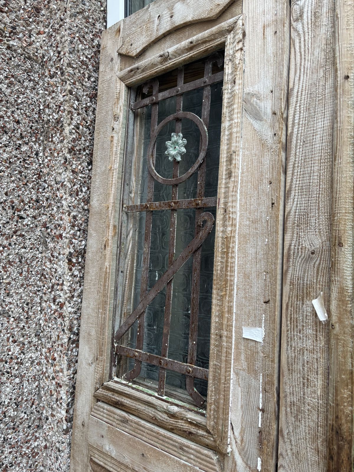 Pair Of Antique French Doors Wih Beautiful Detailing And Metalwork photo furniture