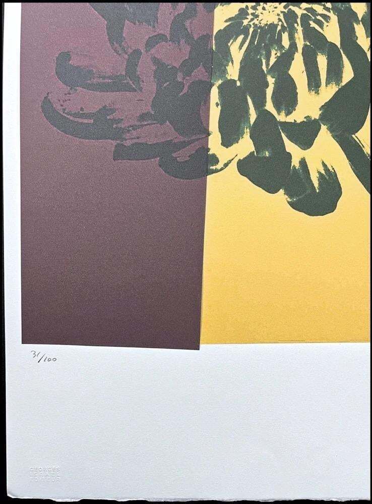 After Andy Warhol, Chrysanthemum Purple Yellow, 1980s, Lithograph photo for sale