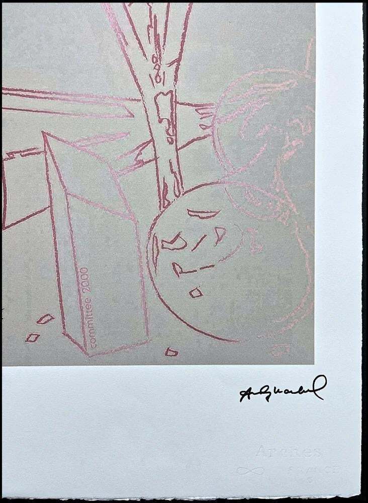After Andy Warhol, Committee Drawing, 1980s, Lithograph photo furniture