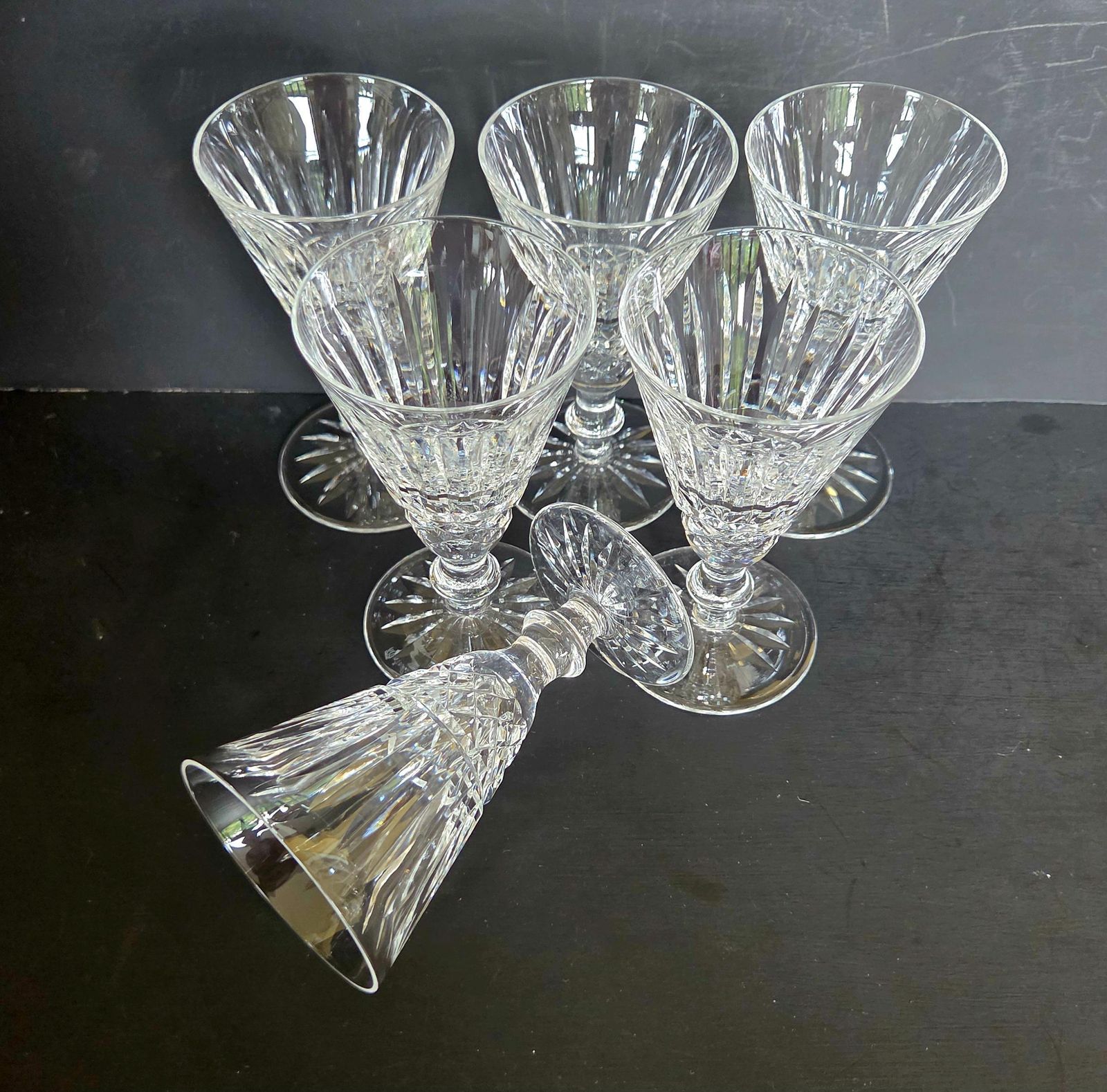 Set Of 6 Vintage Waterford Crystal Sherry Or Port Glasses In The Tramore Pattern, Handblown And Cut, Ireland photo Home Decor
