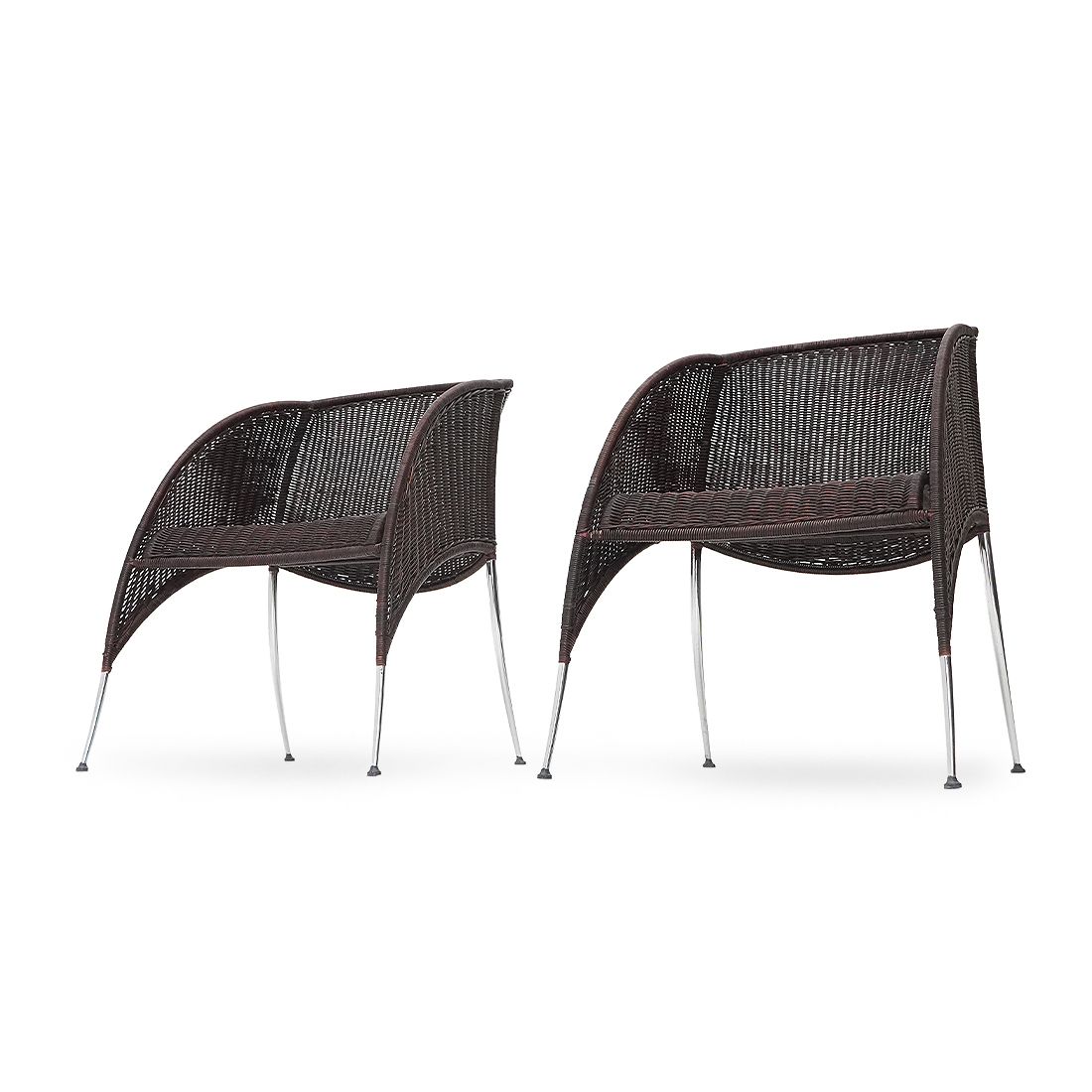 Pair Of “Woogie Chair” Armchairs By Joey Mancini For Bonacina, 1990s photo for sale