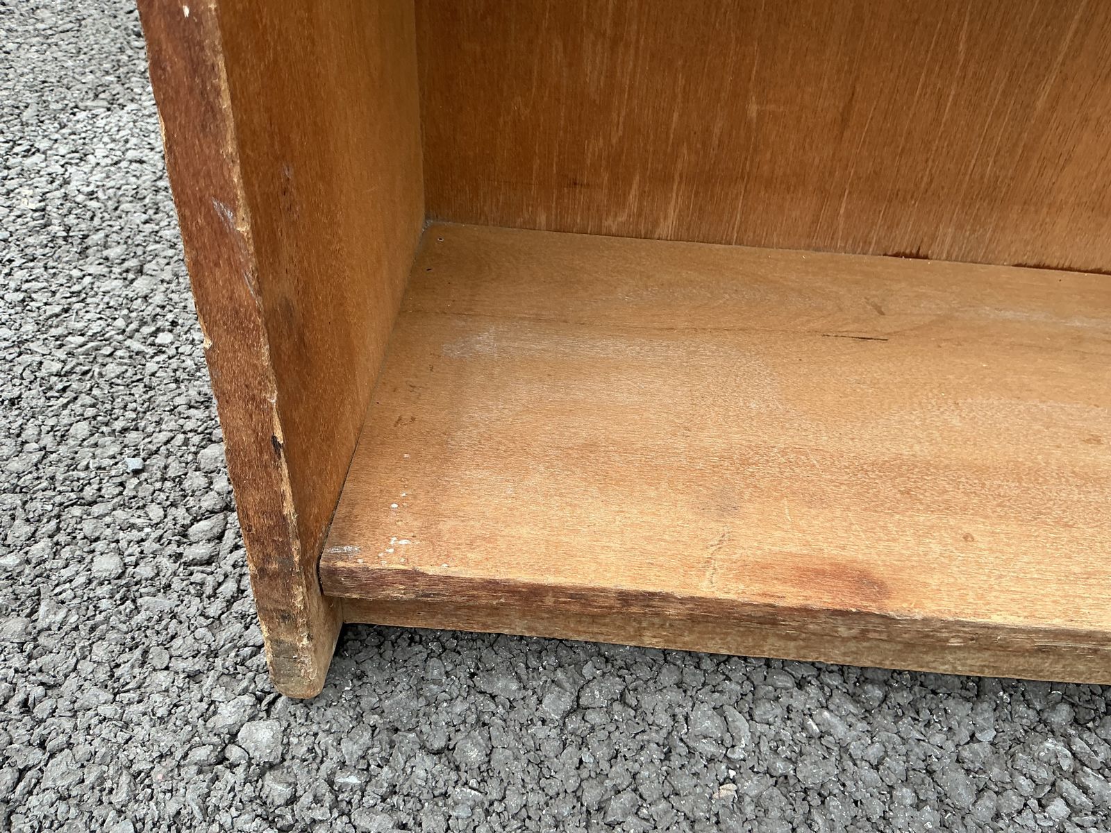 Pair Of Original Unrestored Open Waterfall Bookcases 1950's Schoolroom photo vintage