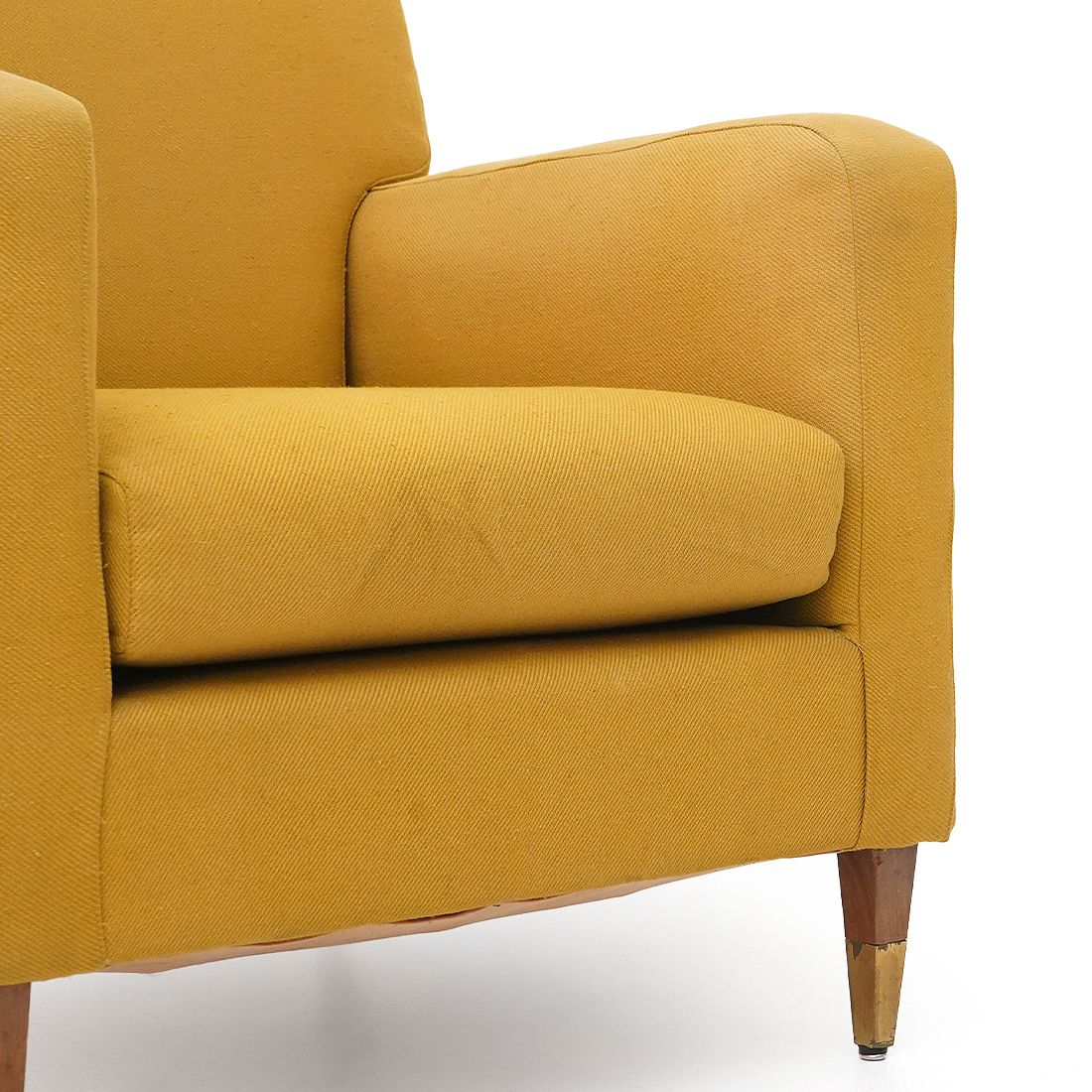 1500.0 Pair Of Yellow Fabric Armchairs, 1950s photo