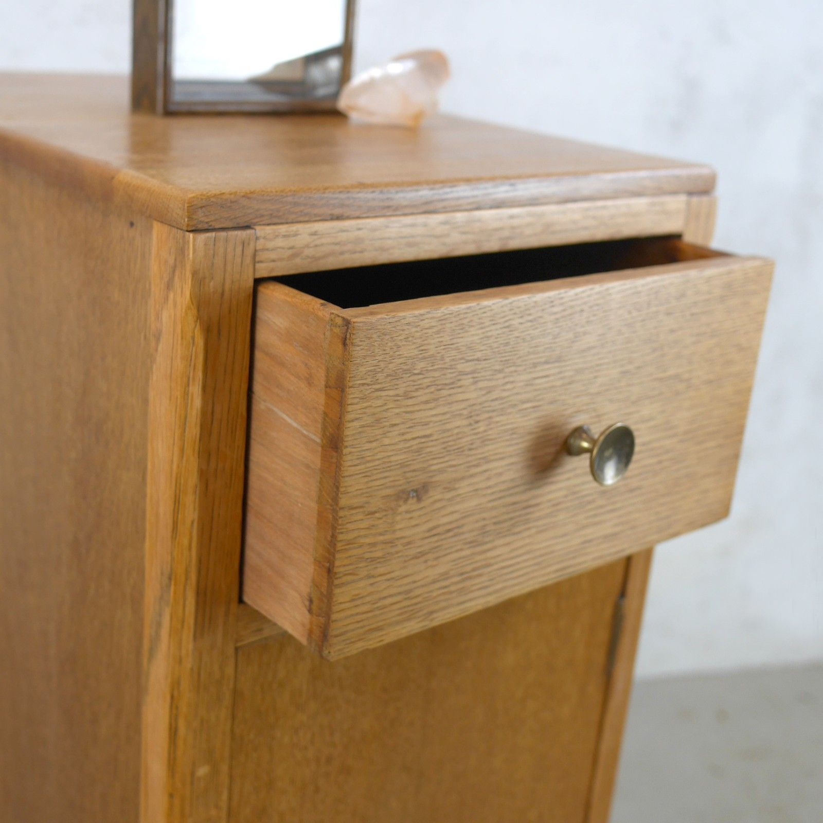 photo buy Vintage Early 20th Century Oak Bedside Pot Cabinet Nightstand #102938