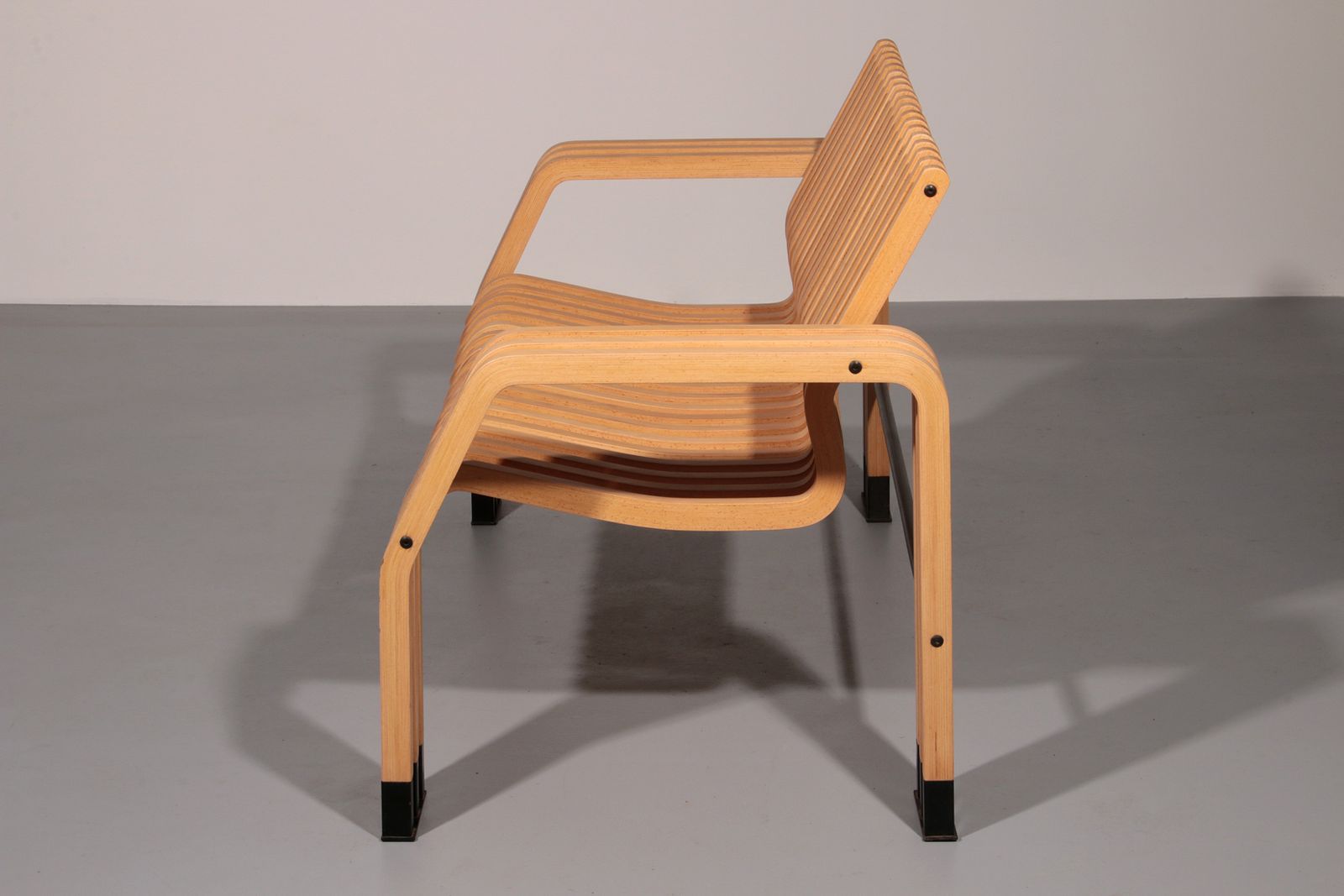 "Scheletro" Bench By Kari Asikainen, P. O. Korhonen Oy, Finland, 1980s photo furniture