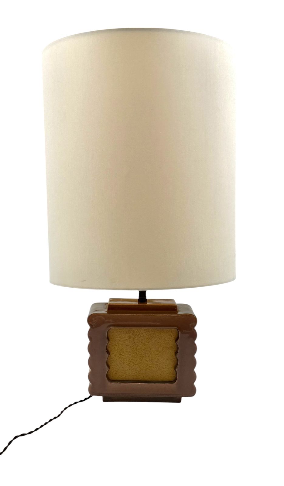 photo buy Art Deco Ceramic Table Lamp, Andre Fau Boulogne France Circa 1940s