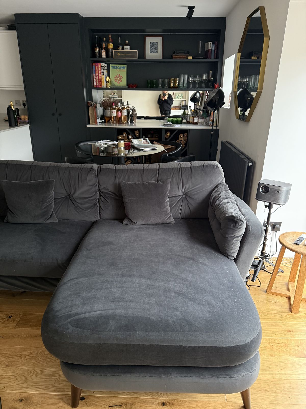 photo furniture Darlings Of Chelsea Studio Lounger Sofa Charcoal